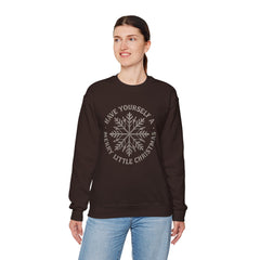 “Have Yourself a Merry Little Christmas” Snowflake Gildan Crewneck Sweatshirt