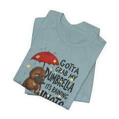 Funny Platypus T‑Shirt — "Gotta Grab My Dumbrella, It’s Raining Idiots Out There" Graphic Tee