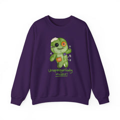 Fun Voodoo Doll Sweatshirt, Unapologetically Myself Crewneck, Cozy Gift for Halloween, Casual Wear, Self-Love Apparel