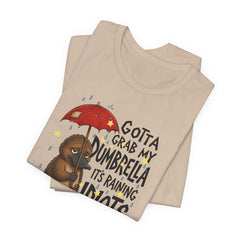 Funny Platypus T‑Shirt — "Gotta Grab My Dumbrella, It’s Raining Idiots Out There" Graphic Tee