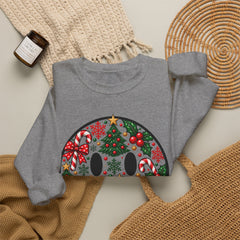 Christmas Smiley Crewneck Sweatshirt — Festive Holiday Smile Graphic