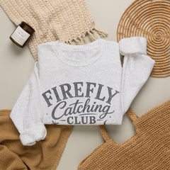 Firefly Catching Club Sweatshirt — Vintage Mason Jar Summer Nights Crewneck - Southern Heritage