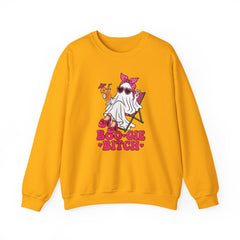 Boo-gie Bitch Ghost Crewneck Sweatshirt — Cute Retro Halloween Graphic