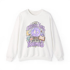 Doomed Crystal Ball Crewneck Sweatshirt — Cute Pastel Gothic Fortune-Telling Graphic