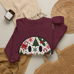 Christmas Smiley Crewneck Sweatshirt — Festive Holiday Smile Graphic