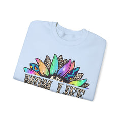 “Mom Life” Vintage Cool Life Flower Crewneck Sweatshirt