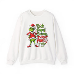 Rock - Paper - Scissors - Throat Punch- Dr. Seuss Grinch Christmas Sweatshirt