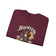 Haunted But Homey Sweatshirt — Cozy Halloween Haunted House Crewneck