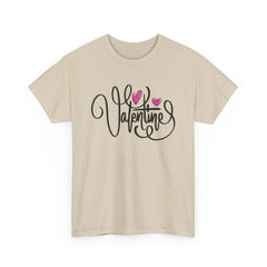 Valentine Script Tee — Romantic Hearts Graphic T-Shirt
