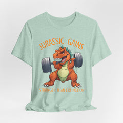 Jurassic Gains- Fitness T-shirt for Gym Workouts