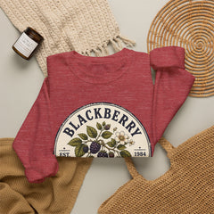 Blackberry Picking Club Crewneck Sweatshirt — Vintage Fruit Patch Design