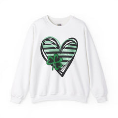 St. Patrick's Day Heart Sweatshirt - Unisex Heavy Blend Crewneck