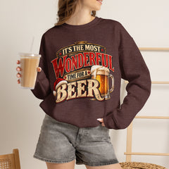 It’s the Most Wonderful Time for a Beer Crewneck Sweatshirt - Christmas