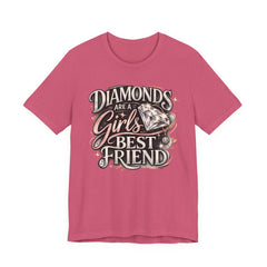 Diamonds Are a Girl's Best Friend T-Shirt – Retro Script Diamond Graphic Tee