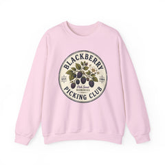 Blackberry Picking Club Crewneck Sweatshirt — Vintage Fruit Patch Design