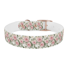 Dog Collar- White and Pink Roses