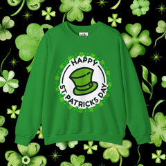 Happy St. Patrick's Day Unisex Crewneck- Leprechaun Hat