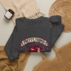 Crewneck Sweatshirt — “Pretty Things Can Be Poison” Gothic Apple Graphic