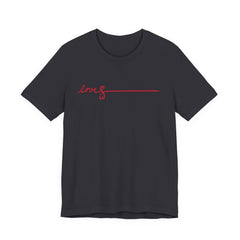 Love Signature T-Shirt – Minimal Red Script Tee