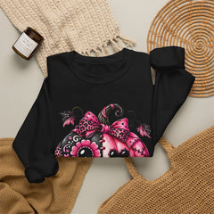 Pink Sugar Skull Pumpkin Sweatshirt ~ Halloween Vibes
