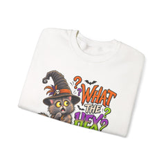Halloween Cat 'What the Hex?' Crewneck Sweatshirt