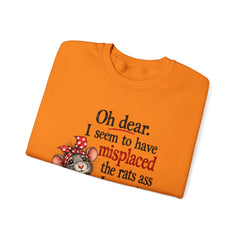 Sarcastic Crewneck Sweatshirt - Don’t Give A Rats Ass