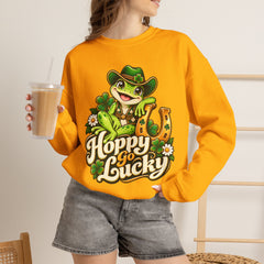 Hoppy Go Lucky Frog St. Patrick’s  Day Sweatshirt