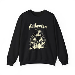 Halloween Pumpkin Sweatshirt, Cozy Fall Apparel, Unisex Crewneck, Perfect for Halloween, Fall Fashion, Pumpkin Spice Lover Gift