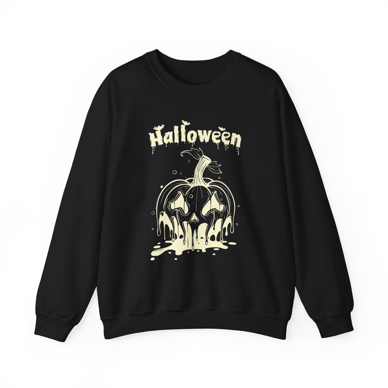 Halloween Pumpkin Sweatshirt, Cozy Fall Apparel, Unisex Crewneck, Perfect for Halloween, Fall Fashion, Pumpkin Spice Lover Gift