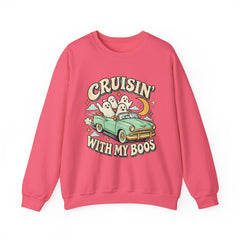 Cruisin' With My Boos Sweatshirt — Cute Ghost Halloween Crewneck