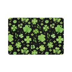 St. Patrick's Day Pet Food Mat - 12x18 Green Shamrock Design