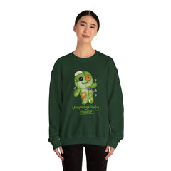 Fun Voodoo Doll Sweatshirt, Unapologetically Myself Crewneck, Cozy Gift for Halloween, Casual Wear, Self-Love Apparel