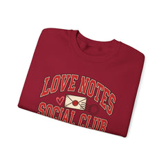 Love Notes Social Club Sweatshirt — Retro Valentine Crewneck