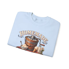 Crewneck Sweatshirt — "Homemade Ice Cream Social" Vintage Ice Cream Maker Design