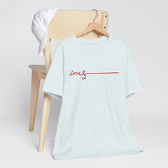 Love Signature T-Shirt – Minimal Red Script Tee