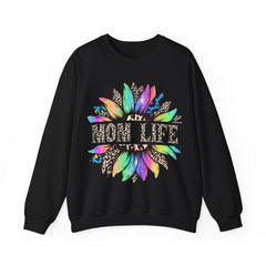 “Mom Life” Vintage Cool Life Flower Crewneck Sweatshirt