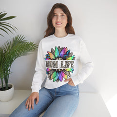 “Mom Life” Vintage Cool Life Flower Crewneck Sweatshirt