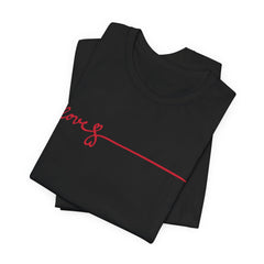 Love Signature T-Shirt – Minimal Red Script Tee
