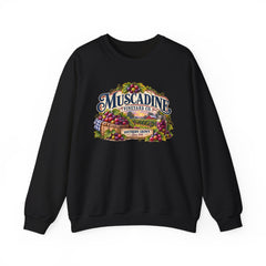 Muscadine Vineyard Crewneck Sweatshirt — Vintage Grape Winery Graphic - Southern Heritage