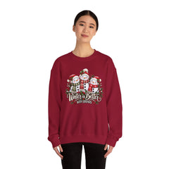 Winter is Better with Friends - Snowmen Crewneck Sweatshirt, Cozy Christmas Apparel, Holiday Festive Sweatshirt