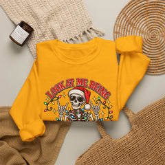 Christmas Skeleton Unisex Sweatshirt - Rude Humor - Party Sweatshirt- Holiday Humor