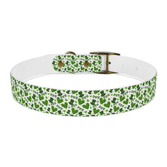 Dog Collar - Green Leprechaun Hats and Green Hearts Design