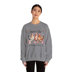 "Makin' a List, Chicken It Twice" Christmas Chicken Crewneck Gildan Sweatshirt