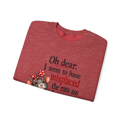 Sarcastic Crewneck Sweatshirt - Don’t Give A Rats Ass