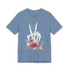 Bone Fingers w Flowers - Halloween T-Shirt