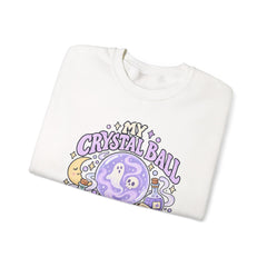 Doomed Crystal Ball Crewneck Sweatshirt — Cute Pastel Gothic Fortune-Telling Graphic