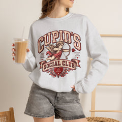 Cupid's Social Club Crewneck Sweatshirt- Valentines