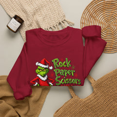 Rock - Paper - Scissors - Throat Punch- Dr. Seuss Grinch Christmas Sweatshirt