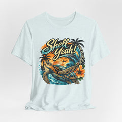 Shell Yeah! Turtle Graphic Tee — Tropical Beach Surf T-Shirt