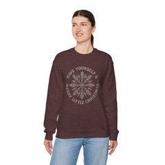 “Have Yourself a Merry Little Christmas” Snowflake Gildan Crewneck Sweatshirt
